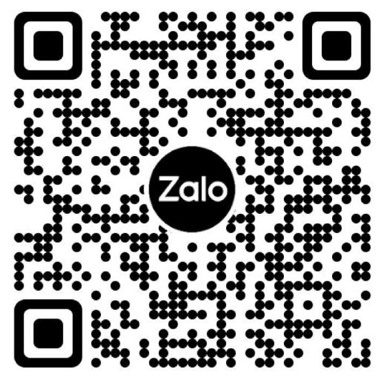 Mã QR Zalo với biểu tượng Zalo ở trung tâm.